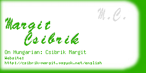 margit csibrik business card